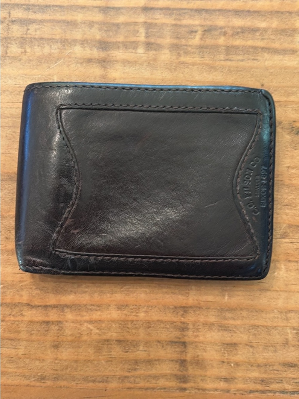 Filson Brown Leather Bi-Fold Card Holder